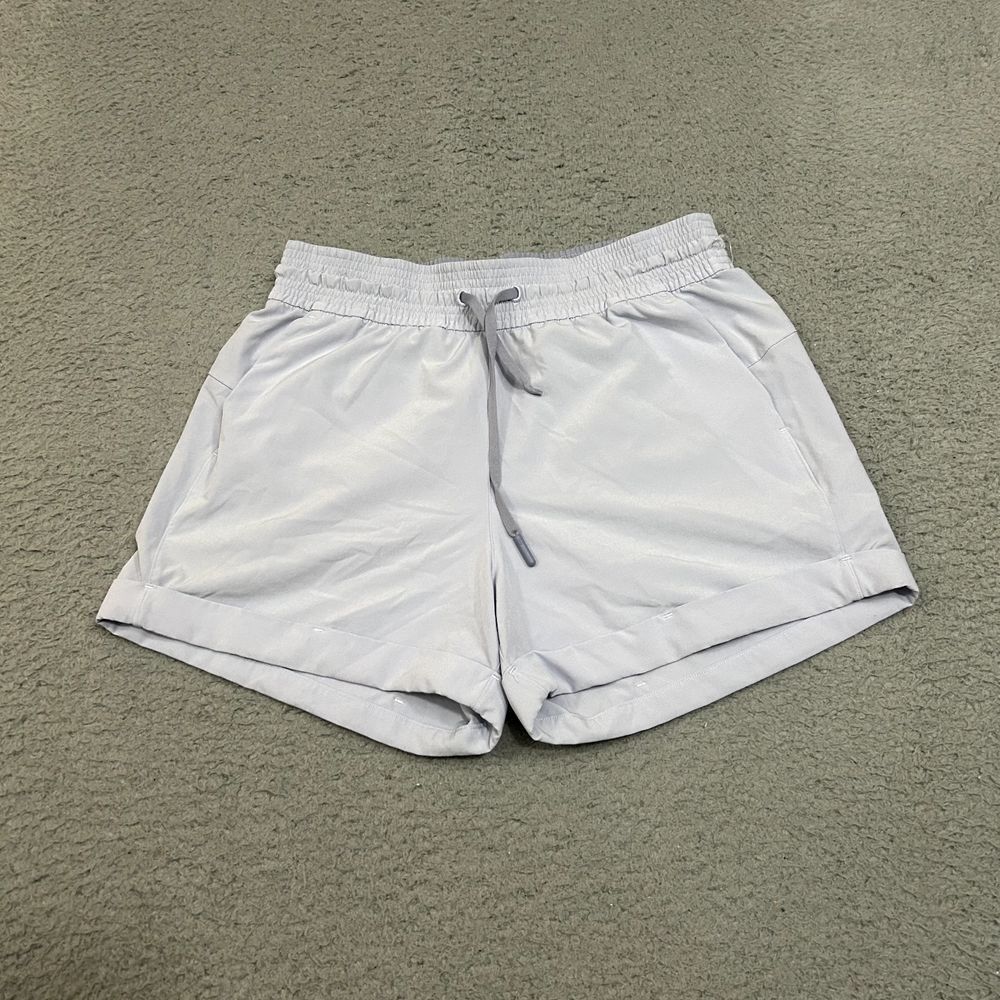 Lululemon Women 4 Light Purple Drawstring Unlined 3" Yoga Shorts